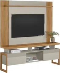 Painel TV 55 Pol Lana e Rack 180cm Agata Nature/Off Flex L06 - Mpozena