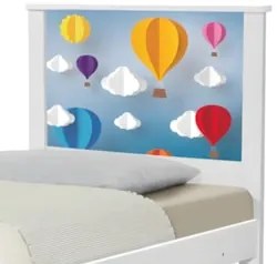 Cama Solteiro Infantil Para Colchão 188x88cm Balões K06 - Mpozenato