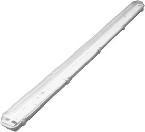 Plafon Sobrepor Cinza Duplo Tubular Ip65 120Cm