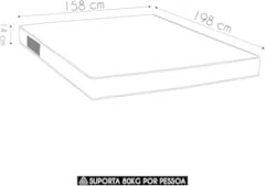 Colchão Casal Queen Light Bordado Espuma D28 158x198x14cm    - Ortobom