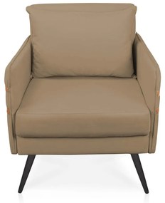 Kit 02 Poltronas Mari Suede Pés Palito de Ferro Marrom D03 - D'Rossi - Marrom Rato