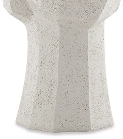 Escultura Decorativa "Rosto" Em Poliresina Off White 24,5x14 cm - D'Rossi