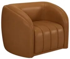 Poltrona Decorativa para Sala 112cm Meris Z32 Sintético Caramelo - Mpo