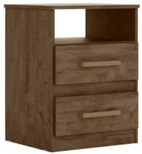 Mesa de Cabeceira Apolo Flex Castanho/Avelã/Off White - Moval