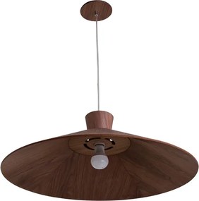 Pendente C&amp;#xF4;nico Madeira Nogueira &amp;#xD8;64cm