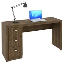 Mesa Para Computador 3 Gavetas ME4102 Nogal - Tecno Mobili