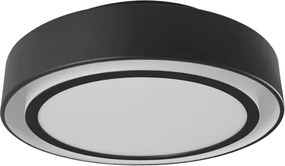 Plafon Sobrepor Redondo Aluminio Doha - PRETO / BRANCO