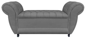 Recamier Baú Londres 1,20 m Suede Grafite D'Rossi
