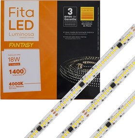 Fita De Led 18W Por Metro 24V 4000K 5M Fantasy
