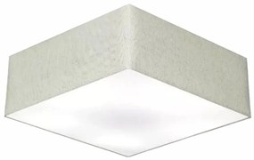 Plafon Quadrado Md-3056 Cúpula em Tecido 15/70x70cm Rústico Cinza - Bivolt