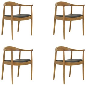 Kit 4 Cadeiras Decorativas Sala e Escritório Colonial Madeira Bege G56 - Gran Belo