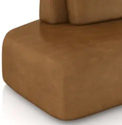 Sofá Ilha Com Chaise 449cm Living Moby Sintético Caramelo Z08 - Mpozen