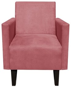 POLTRONA JADE SUEDE ROSE PES CHANFRADO T