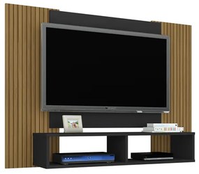 Painel Navi Preto Ripado – Bechara Móveis