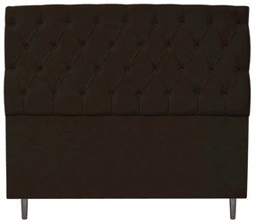 Cabeceira Estofada Liverpool 195 cm King Size Corano Marrom - ADJ Decor