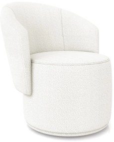 Poltrona Decorativa Orgânica Fixa para Sala Malu Bouclê M11 - D'Rossi - Off White