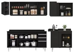 Armário de Cozinha Modulado de Canto Esquerdo 5 Peças CP53 Balcão com
