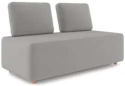 Sofá 2 Lugares 148cm Sala de Estar Rovier Veludo Cinza Z32    - Mpozen