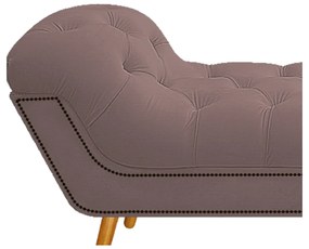 Calçadeira Estofada Veneza 140 cm Casal Linho Rosê - ADJ Decor