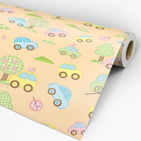Papel de parede adesivo infantil carros