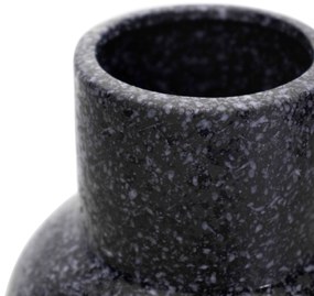 Vaso em Cerâmica Flocos Preto 24x13 cm - D'Rossi