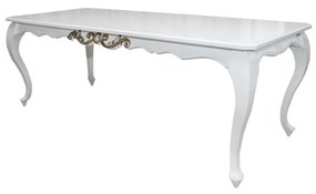 Mesa de Jantar Provençal Lavanda 6 Lugares - 1,53 - Branco com Fendi Lumiére Provençal Kleiner