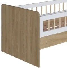 Cama Infantil Com Escorregador Lumiar C06 Aveiro/Branco - Mpozenato