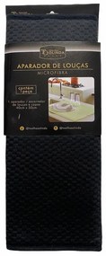 Aparador de louca de microfibra com super absorção - Preta Preta