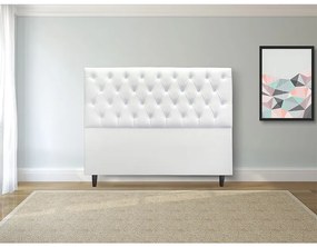 Cabeceira Cama Box Casal King 195cm Nicole Capitonê Corano Branco Botão Azul - Sheep Estofados - Branco