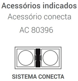 Spot De Embutir Quadrado Recuado 10,2X10,2X4,2Cm 1 X Mr16 - Preto | Op...