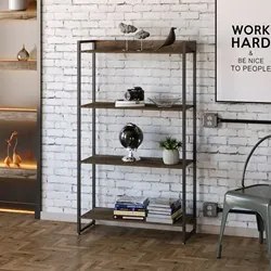 Estante Livreiro Dynamica Industrial 80cm 4 Prateleiras C08 Carvalho D