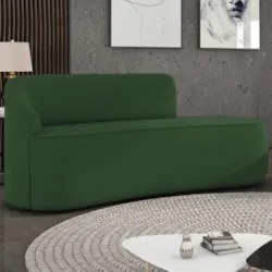 Sofá 2 Lugares Para Sala 140cm Orgânico Wendi Suede Verde I01  - Mpoze
