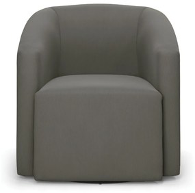 Poltrona Decorativa Base Giratória Stella Max Suede D03 - D'Rossi - Grafite