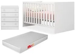 Quarto de Bebê Cômoda 777 e Berço 1344 Certificado pelo Inmetro Doce S