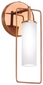 Arandela Wire Tubo Vidro 11X12X26Cm 1Xg9 - Old Artisan Ar-5591 (PRETO / COBRE BRILHO)
