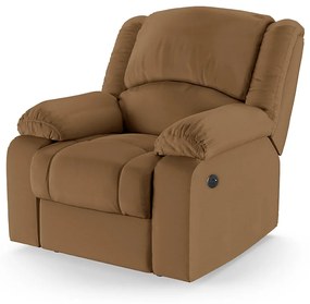 Poltrona do Papai Reclinável Melim Power Touch USB Sintético PU F FH1 - D'Rossi - Caramelo