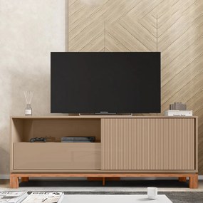 Rack Bancada Tv Para Sala de Estar 150cm Visari C01 - D'Rossi - Marrom/Freijó