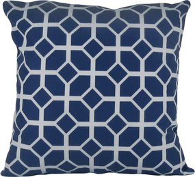 3 Capas para Almofada Soft Turim Geométrico Azul marinho 43x43cm