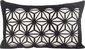 Capa Almofada Corte a laser Provence Spin Preto 30x50cm