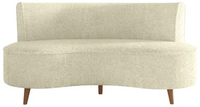 Sofá Living 2 Lugares 160cm Aang Pés Palito Bouclê Bege Claro G33 - Gran Belo