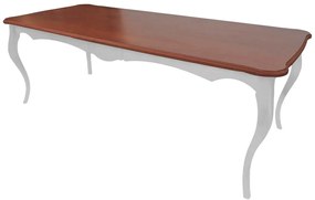 Mesa de Jantar Vintage - Branca com Tampo Freijó Provençal Kleiner