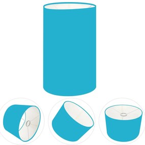 Cúpula Abajur Cilíndrica Cp-8002 Ø13x30cm Azul Turquesa