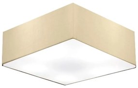 Plafon Quadrado Md-3051 Cúpula em Tecido 15/45x45cm Algodão Crú - Bivolt