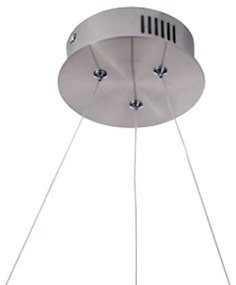 Pendente Oca Aro Ø60X4Cm Led 32W 3000K Bivolt | Bella Iluminação Gd001... (Nickel)