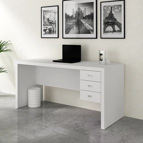 Mesa para Escritório Home Office ME4113 MDP Branco G69 - Gran Belo