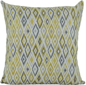 Capa almofada LYON Veludo estampado Losangos amarelo 50x50cm