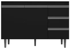 Balcão Gabinete Para Pia 120cm sem Tampo 2 Portas 3 Gavetas Andréia P