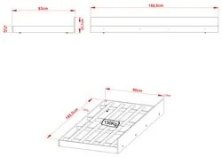 Cama Auxiliar Solteiro CM8008 Amêndoa - Tecno Mobili