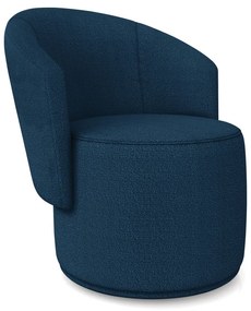Poltrona Decorativa Orgânica Fixa para Sala Malu Bouclê M11 - D'Rossi - Azul