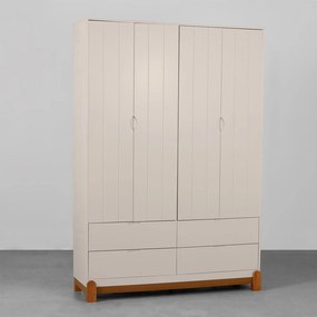 Guarda-Roupa Lotus 4 Portas e 4 Gavetas - Areia Fosco